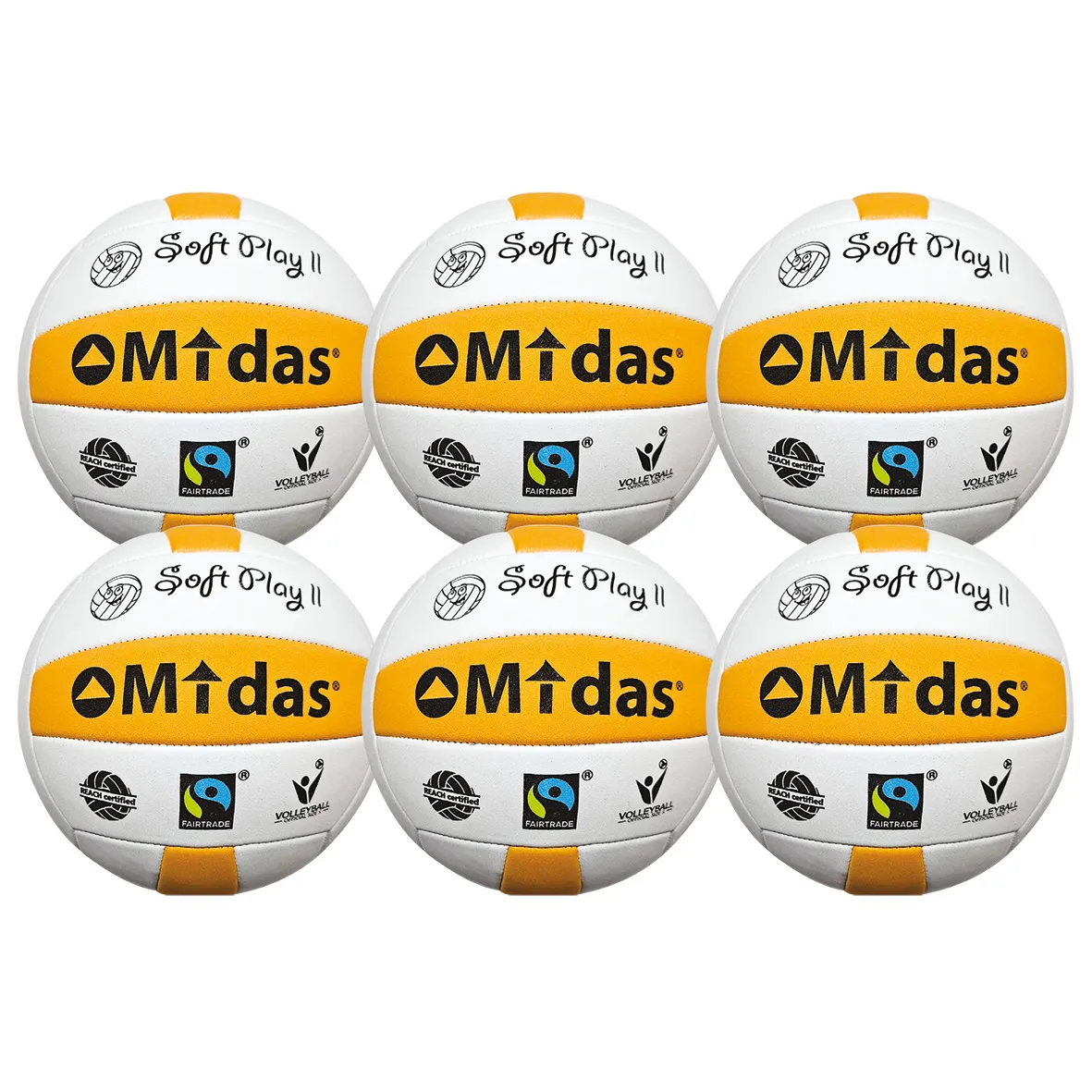 Midas super soft volleyballpakke – 6 stk.