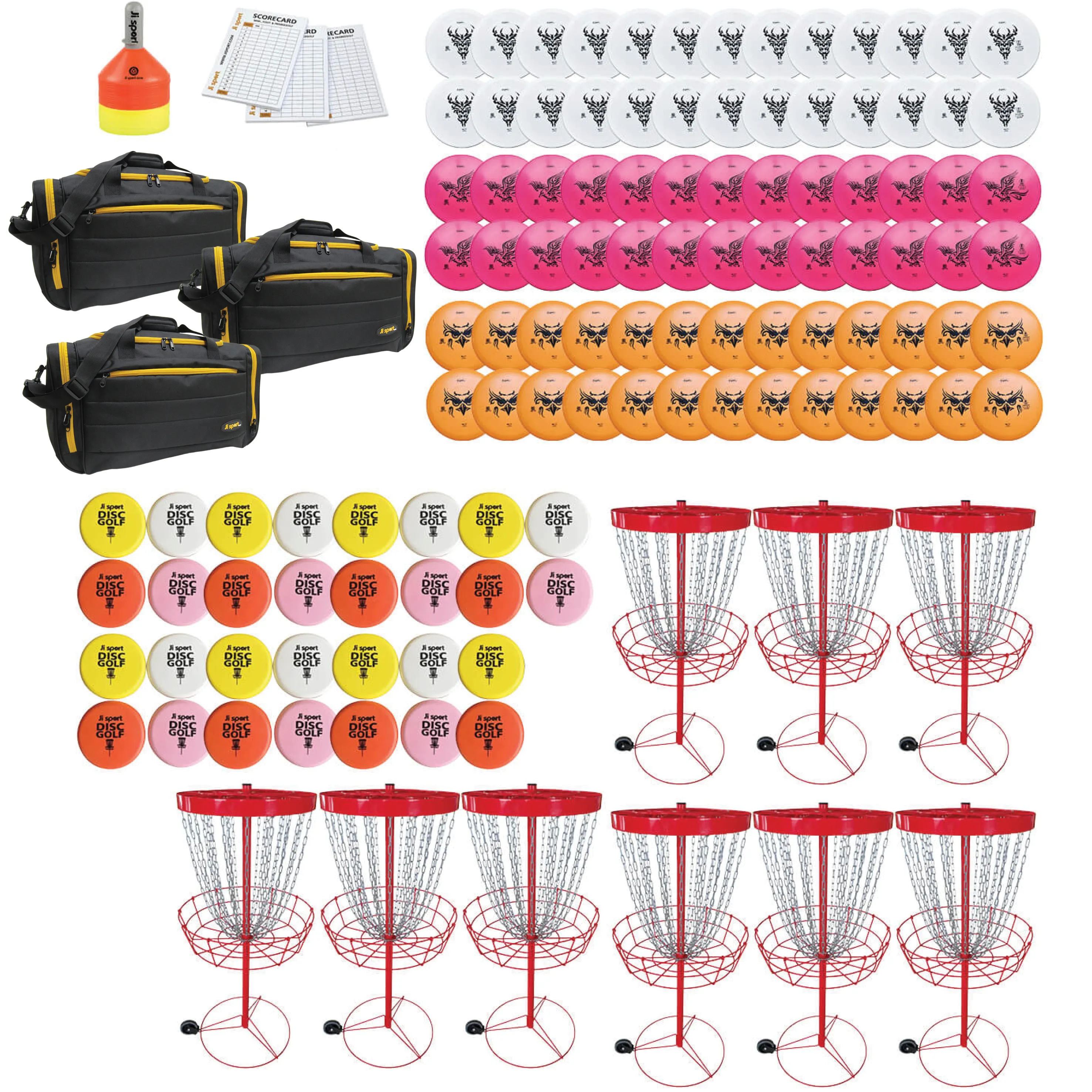 Disc golf skolepakke med hjul - 9 kurve