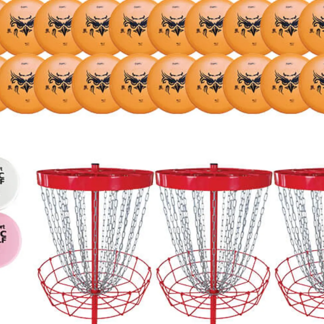 Disc golf skolepakke med hjul - 9 kurve