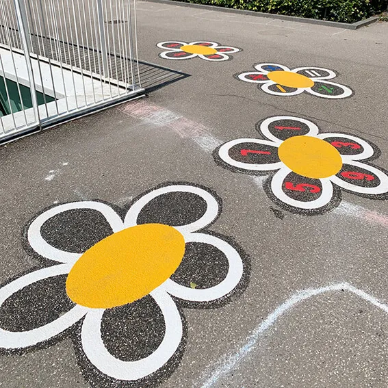 4 stk. Marguerit blomster