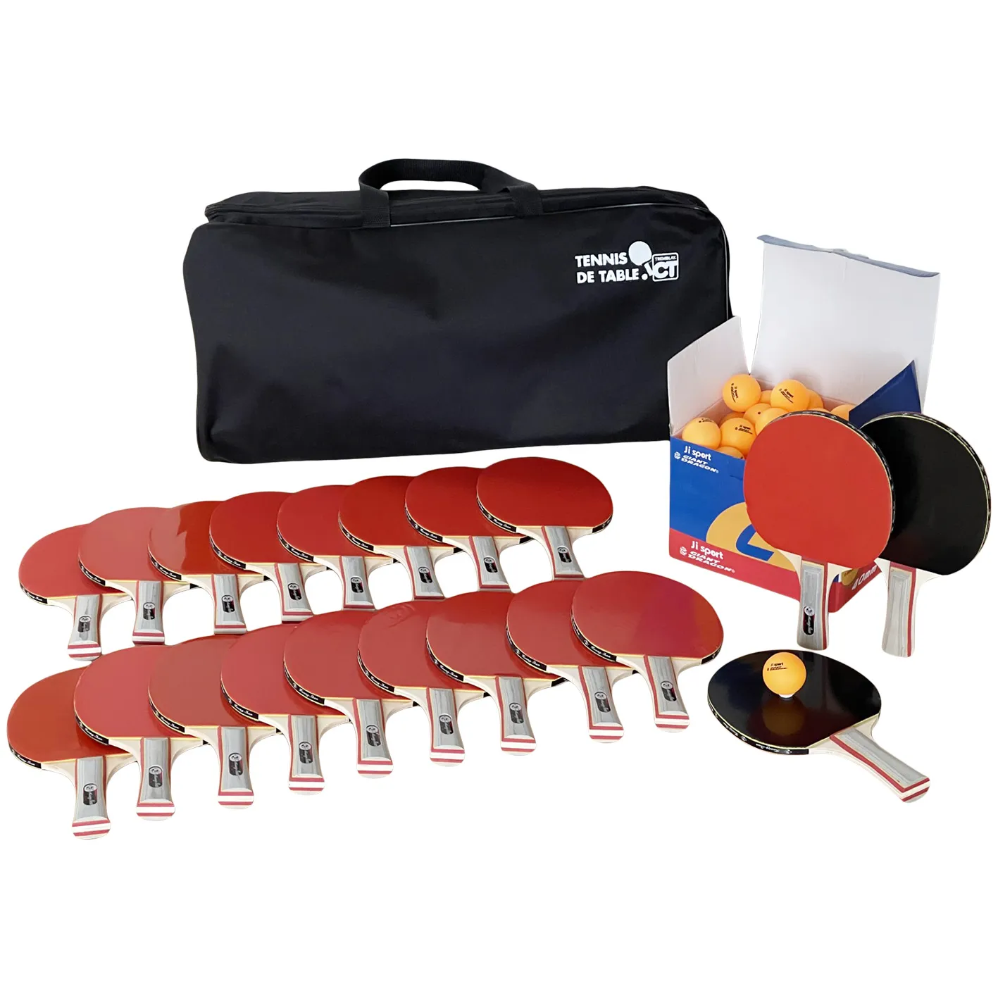 Bordtennispakke med oppbevaringsbag