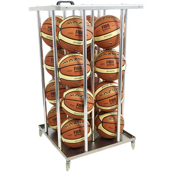 Mazsa FIBA basketball ballvognspakke med 16 FIBA baller