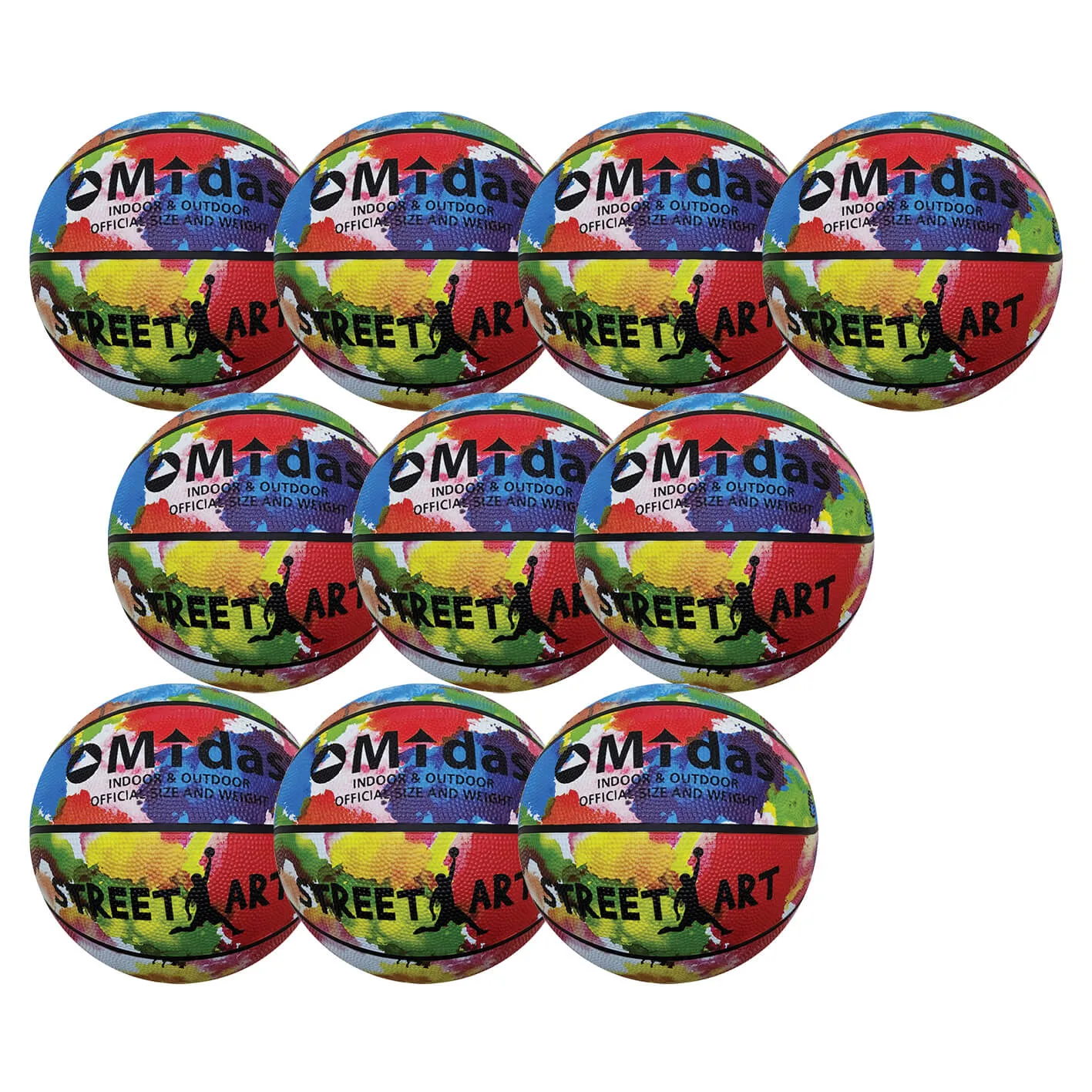 Midas Street Art basketballpakke 10 stk