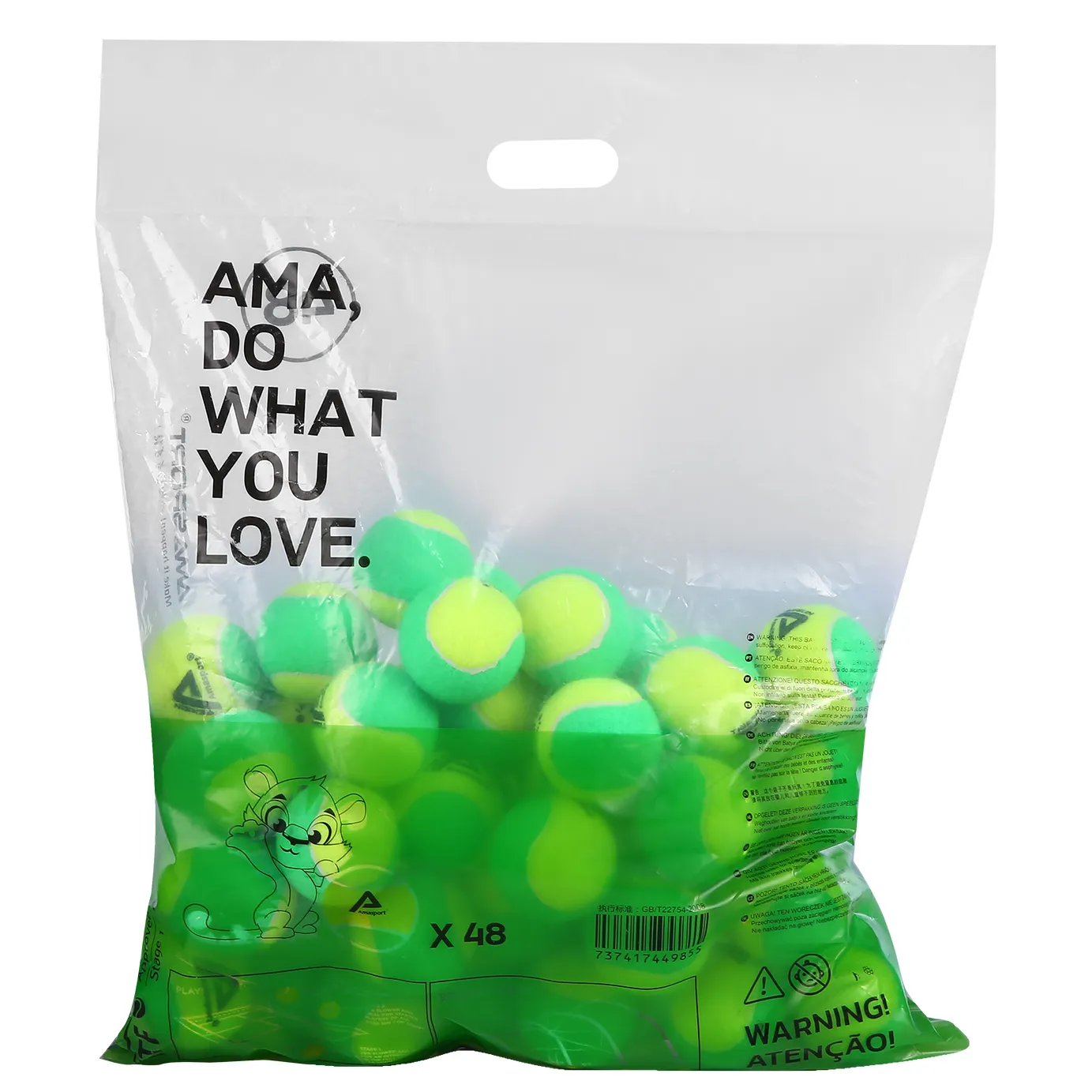 AMA Sport Stage tennisballer - 48 stk. Stage 1 baller
