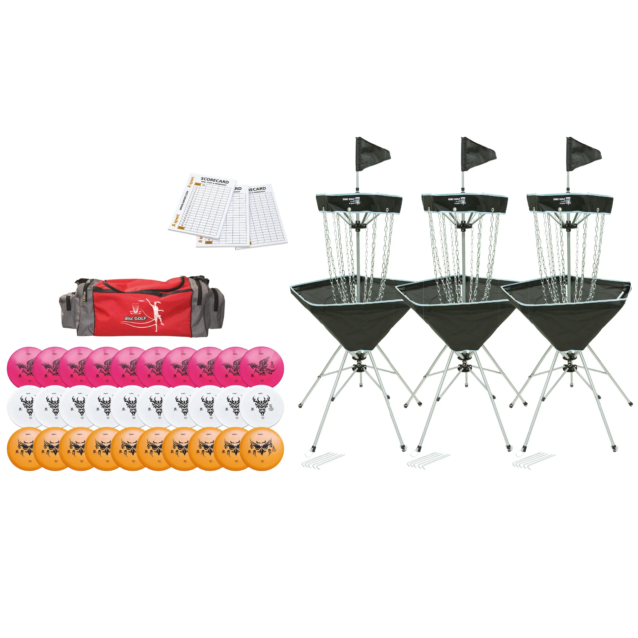 Hopfällbart frisbeegolfset