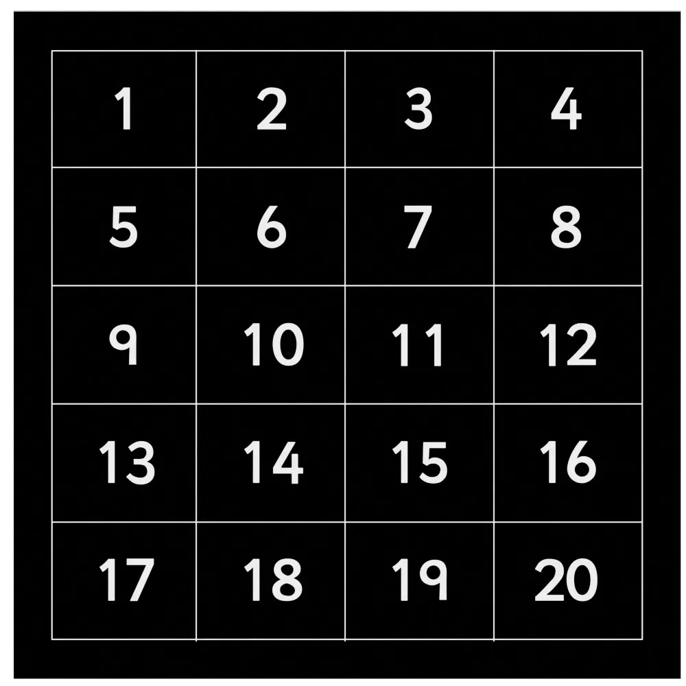 Utomhustavla 1-20