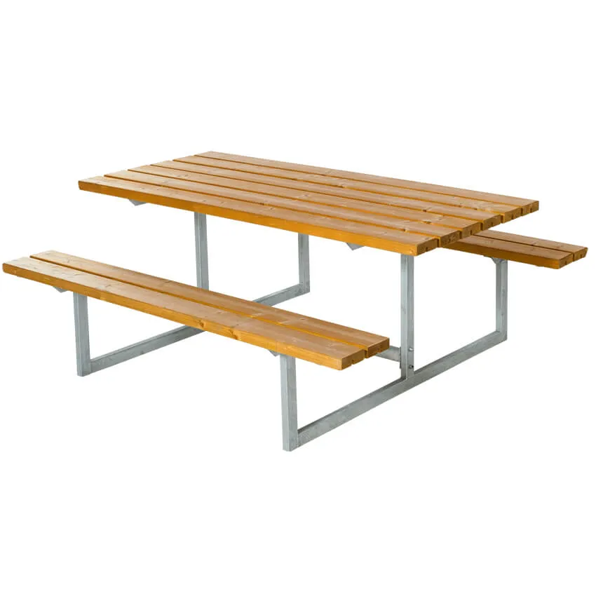 Bord/bänkset med metalram