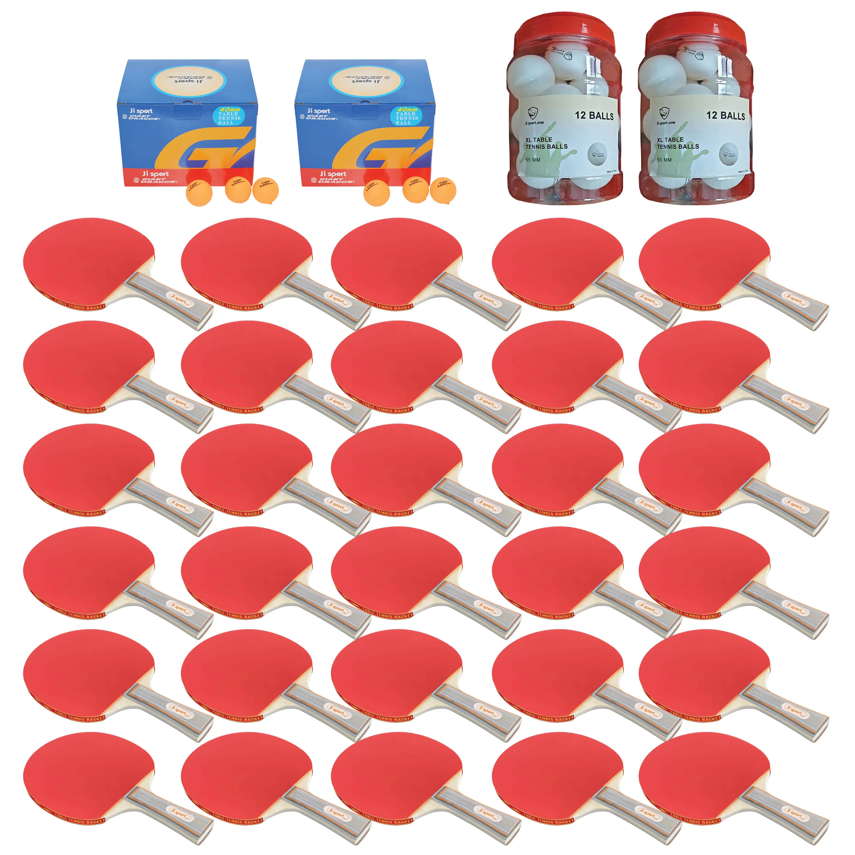 Bordtennispaket med rack och bollar Bordtennispaket med rack och bollar