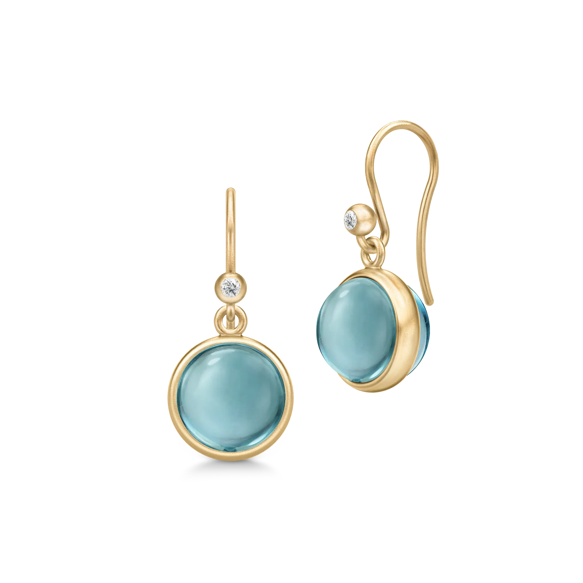 Julie Sandlau Prime Øreringe Aqua Blue Quartz YG14-HKS772AQBLUQ