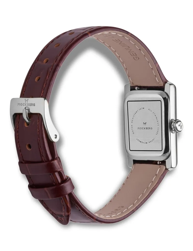 Mockberg Timeless Brown Leather Silver MB0248