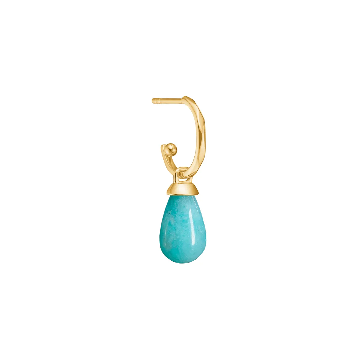 Carré 10-Karat charm med Peru Amazonit TLH 4358 PAZ 1pc.
