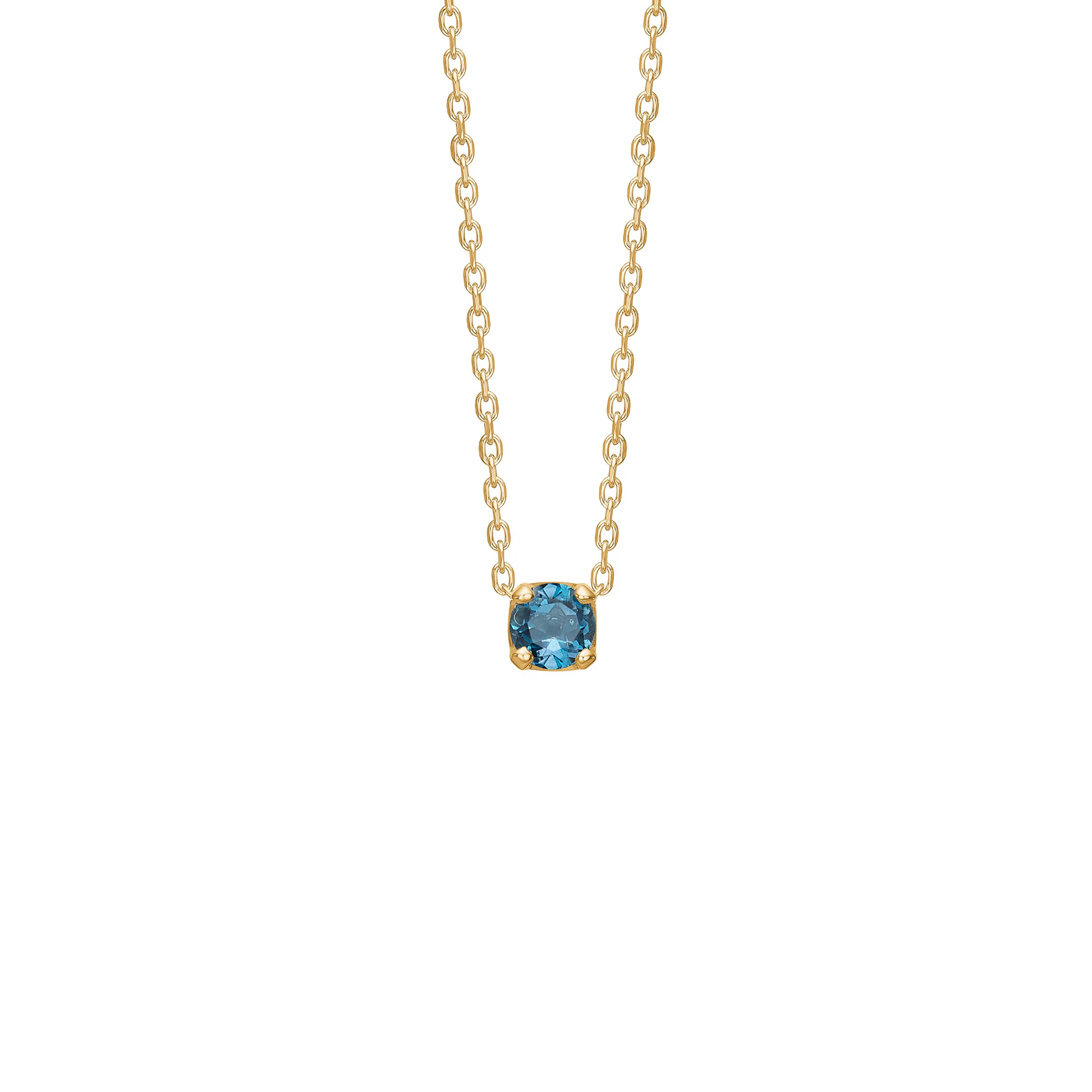 Carré 10-Karat halskæde  med London Blue Topas TLC 4109 LBT 42+2+2