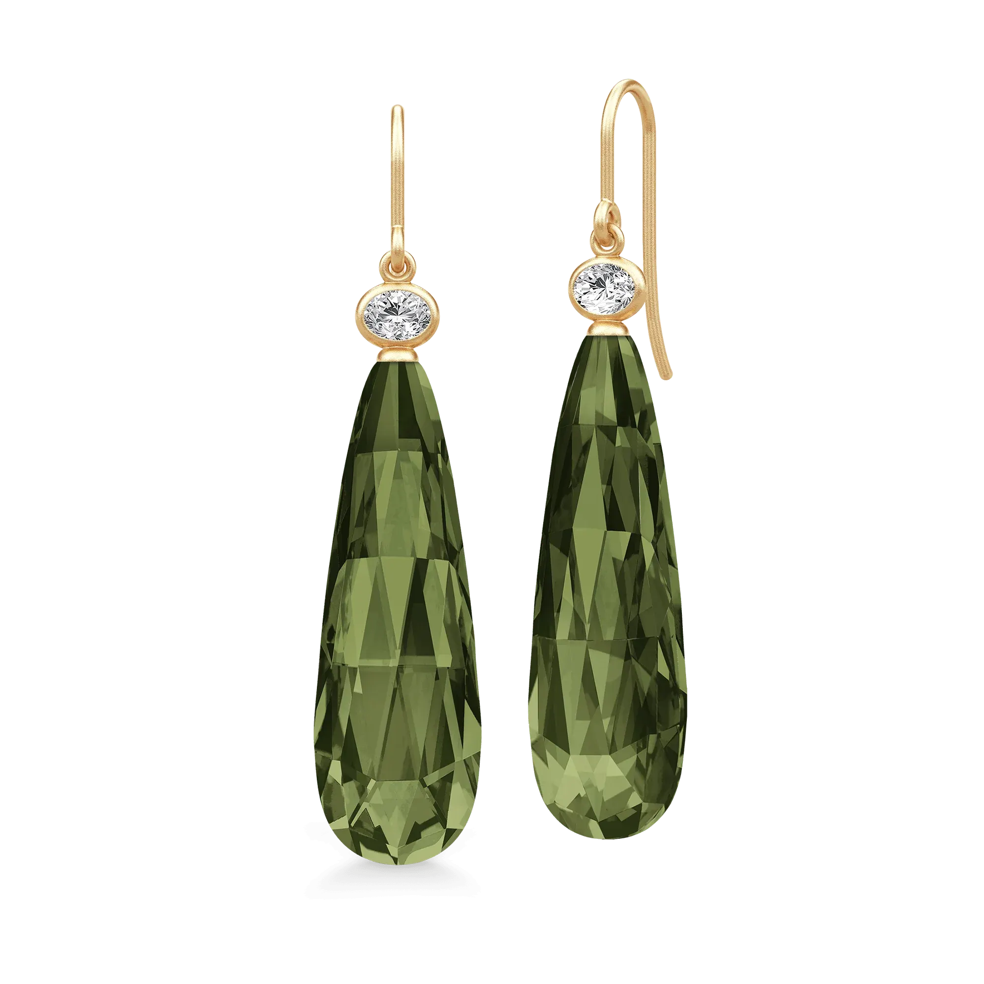 Julie Sandlau Ofelia Drop Øreringe Olive HKS809GDOLCRCZ