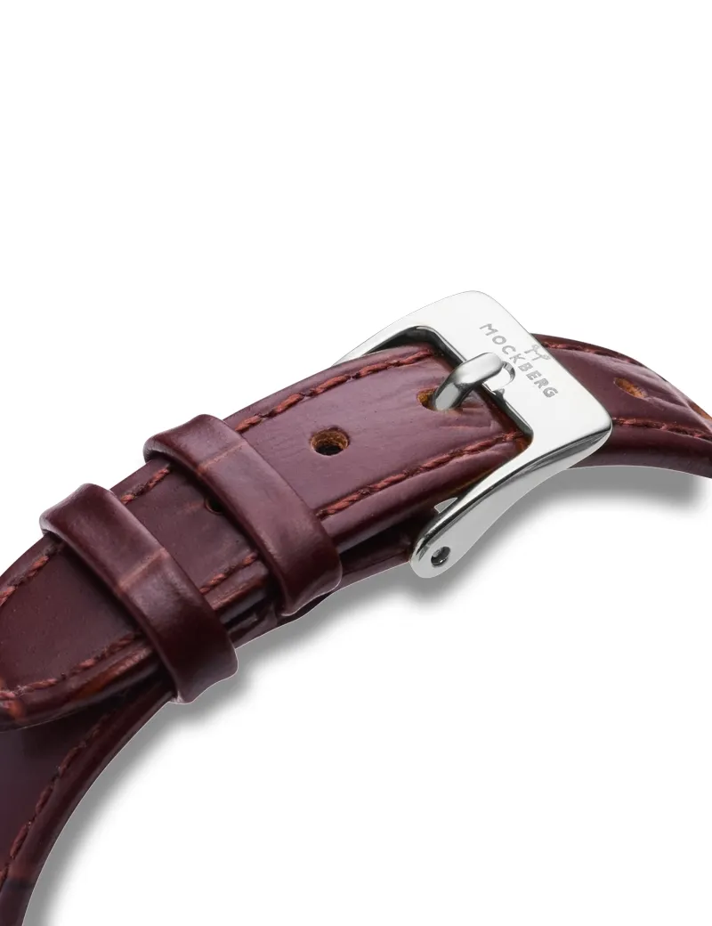 Mockberg Timeless Brown Leather Silver MB0248