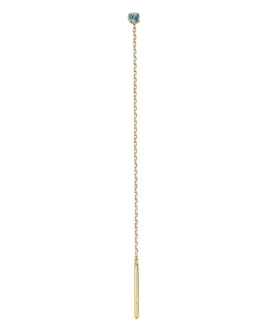 Carré 10-Karat ørestik med London Blue Topas og kæde TS 4278 LBT 1pc.