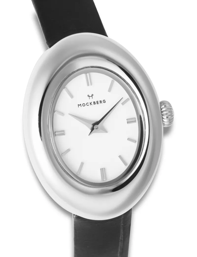 Mockberg Belle Oval Leather Steel MB1415