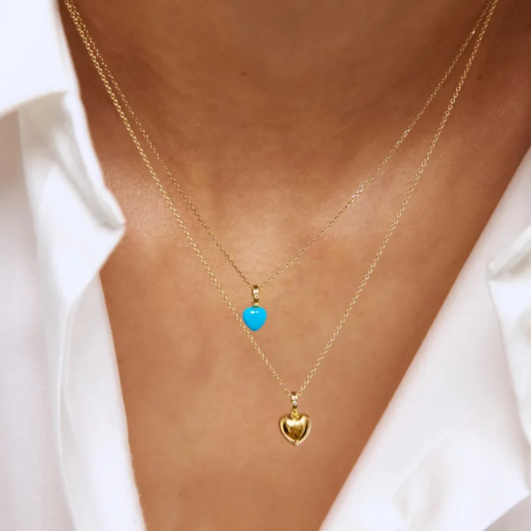 Carré 10-karat Heart Vedhæng Med Diamant TL 4471 DI