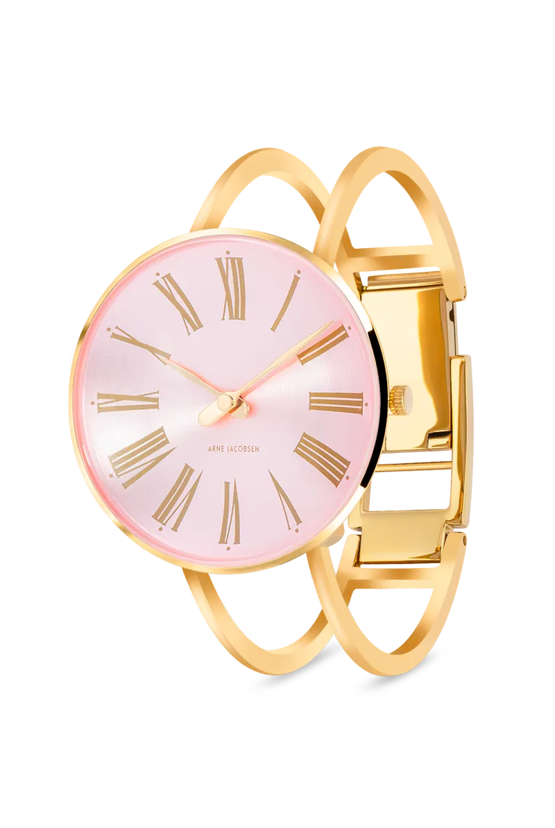 Arne Jacobsen Roman Bangle Orchid Pink Forgyldt 53316-1619