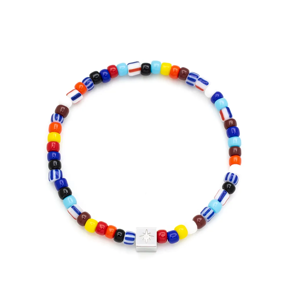 SAMIE armbånd med farvede perler 17cm x3005sws17