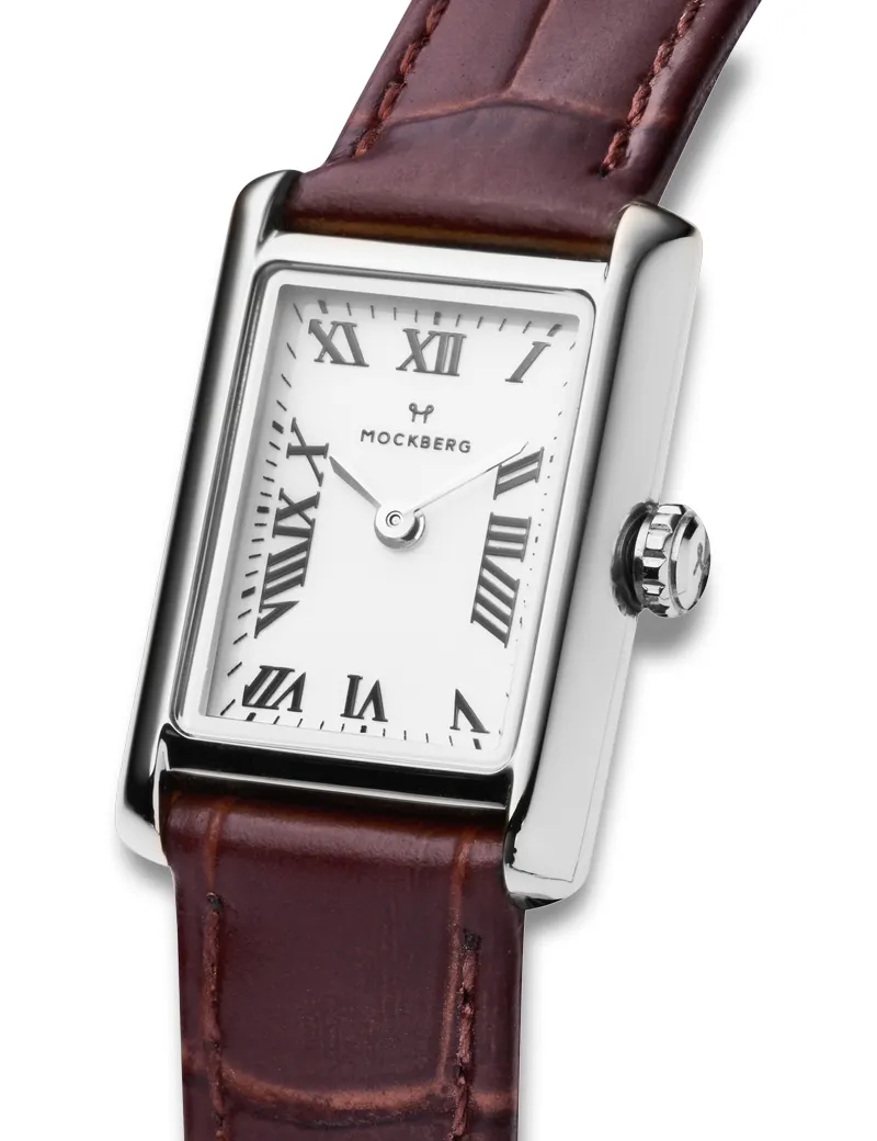 Mockberg Timeless Brown Leather Silver MB0248