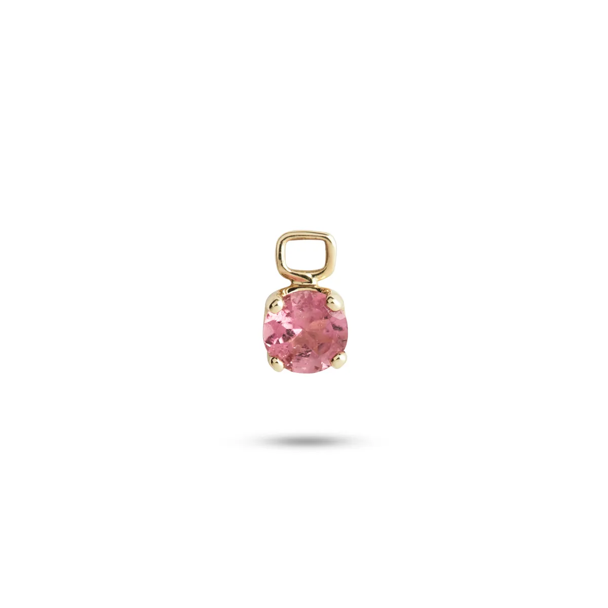 Carré 10-Karat charm med Turmalin TLH 4137 TR 1pc.