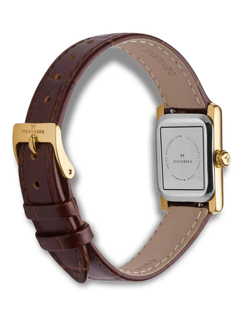 Mockberg Timeless Brown Leather Gold MB0247