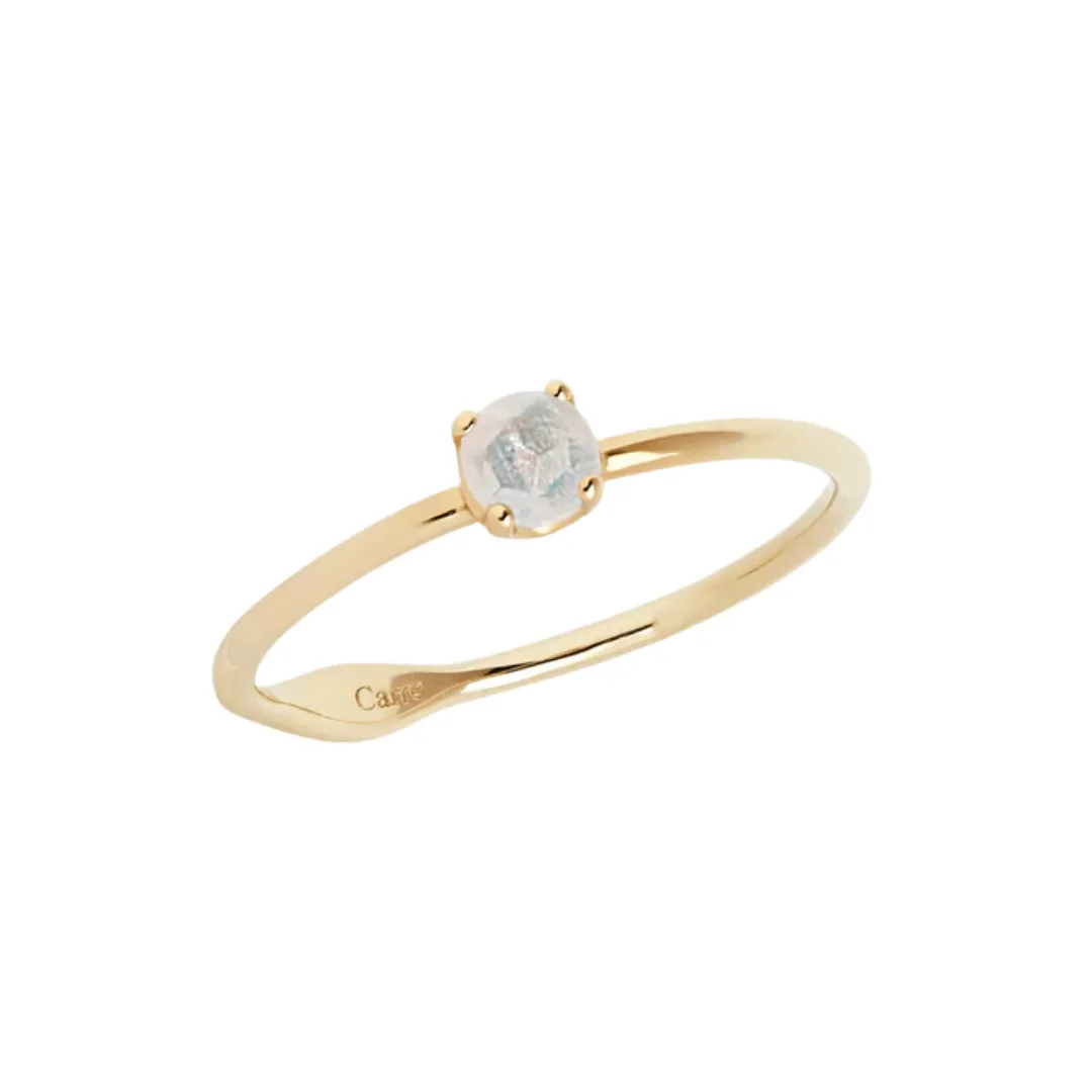 Carré 10-karat Iris Ring Med Regnbue Månesten TR 4109 RM
