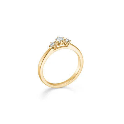 Mads Z Crown Trinity Ring 14 kt. rødguld m. 0,17 ct diamant 1541717