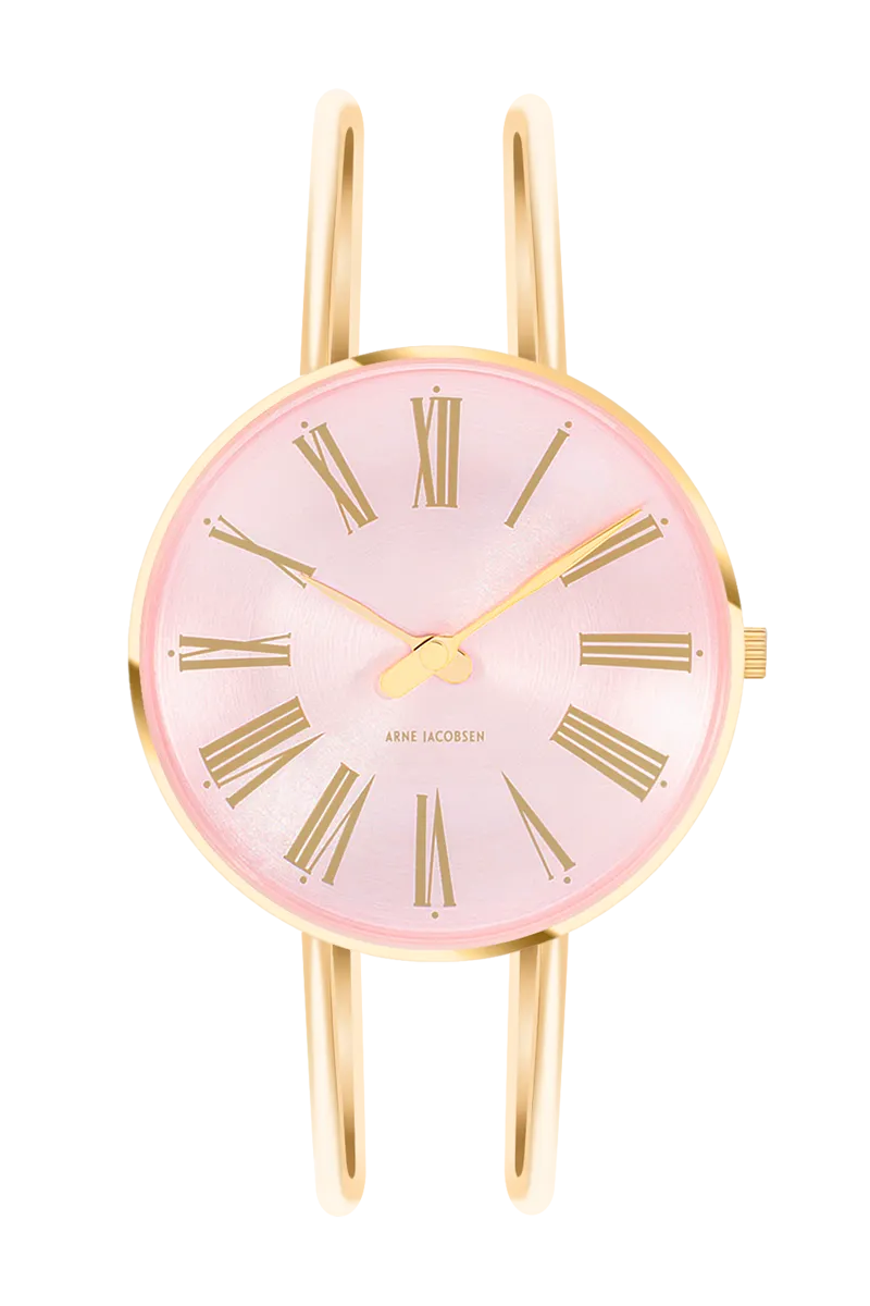 Arne Jacobsen Roman Bangle Orchid Pink Forgyldt 53316-1619