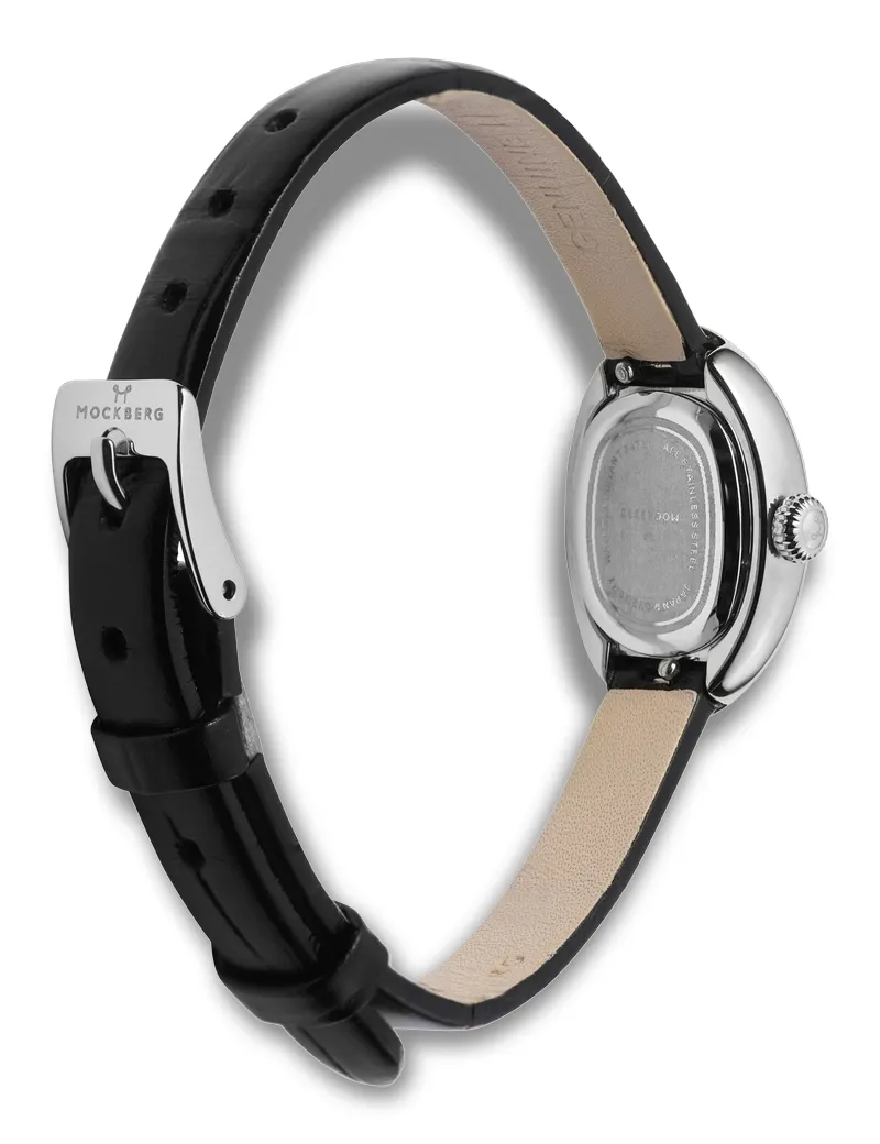 Mockberg Belle Oval Petite Leather Steel MB1413