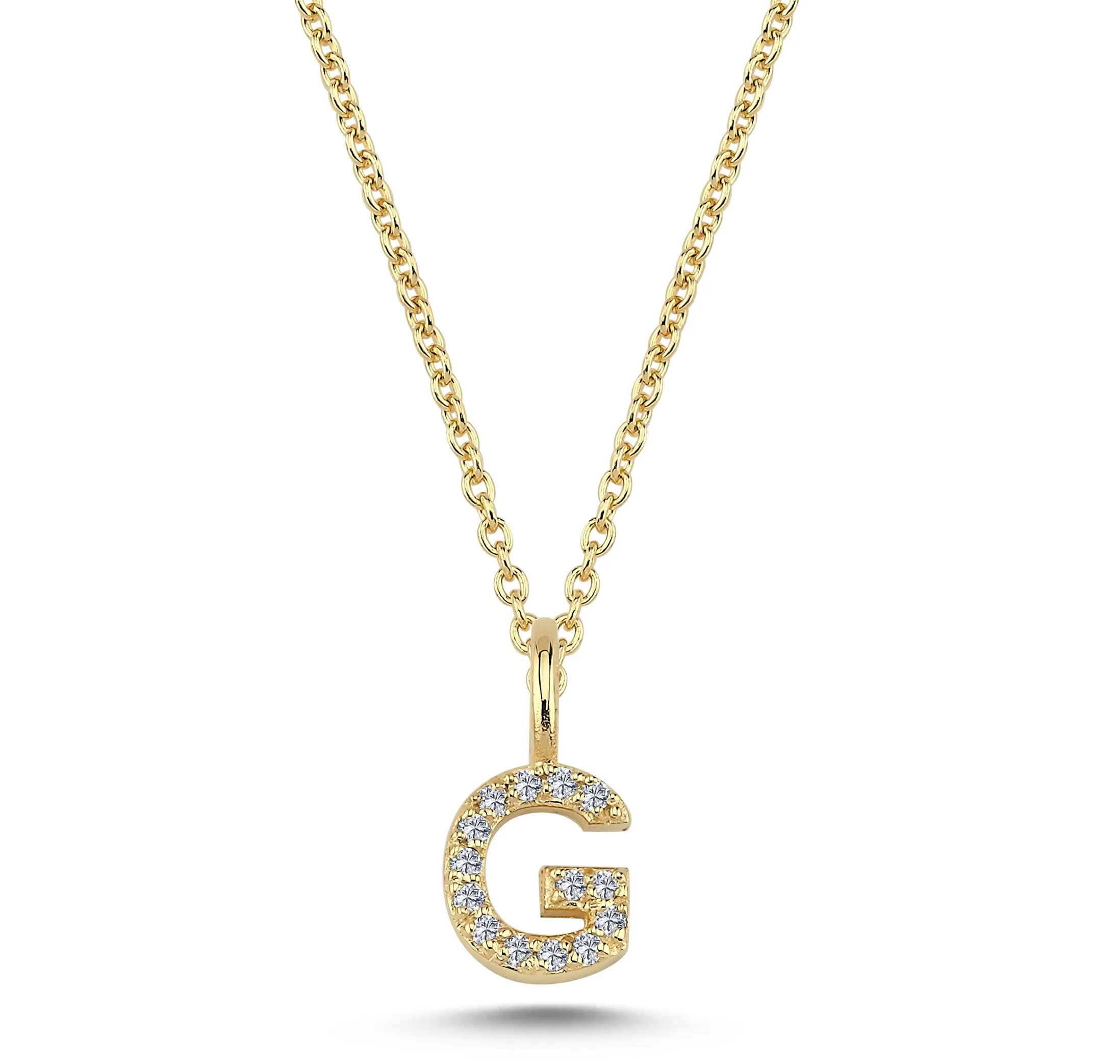 Nuran Bogstav vedhæng &quot;G&quot; med pavé V2201-G 0070