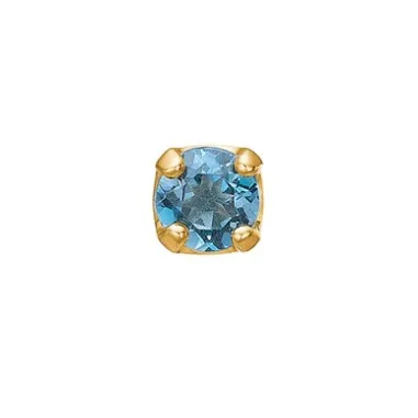 Carré 10-Karat ørestik med London blue topas TB 4109 LBT 1pc.