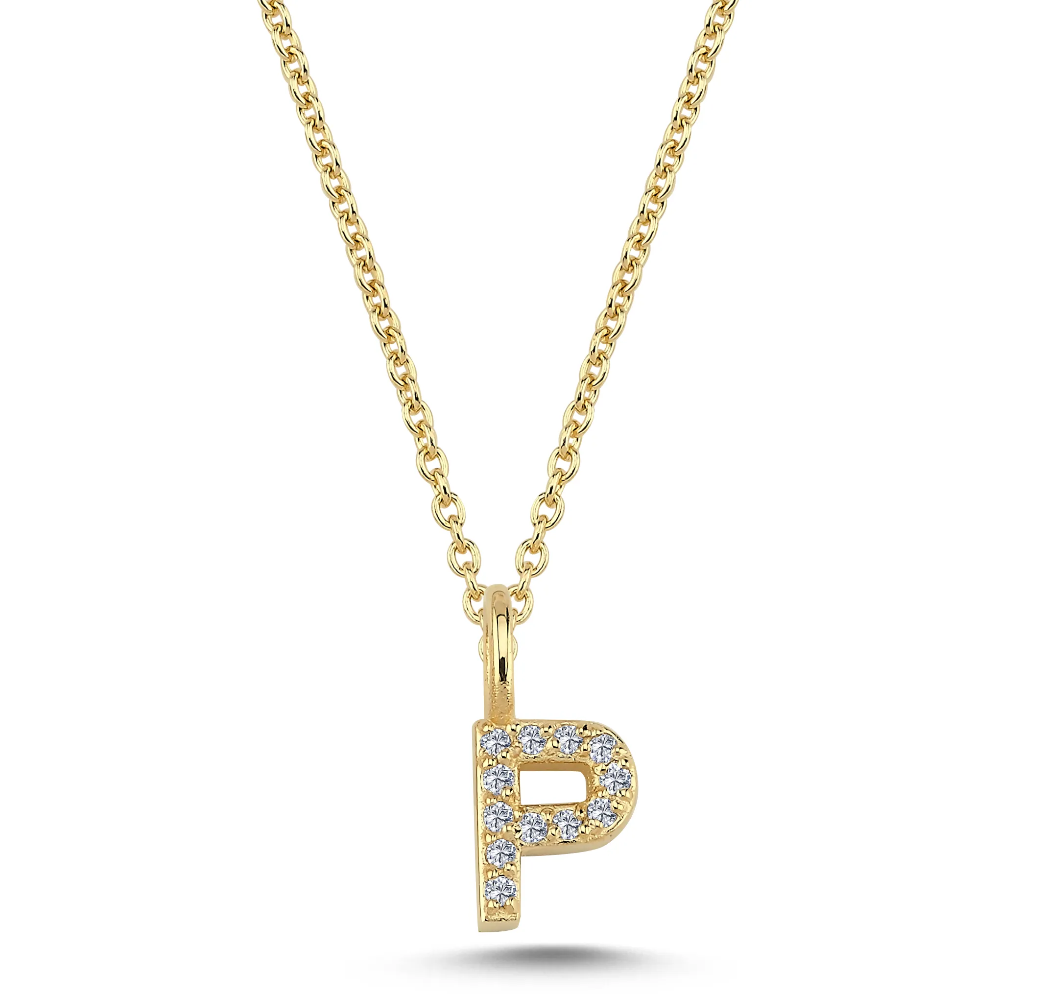 Nuran Bogstav vedhæng &quot;P&quot; med pavé V2201-P 0060