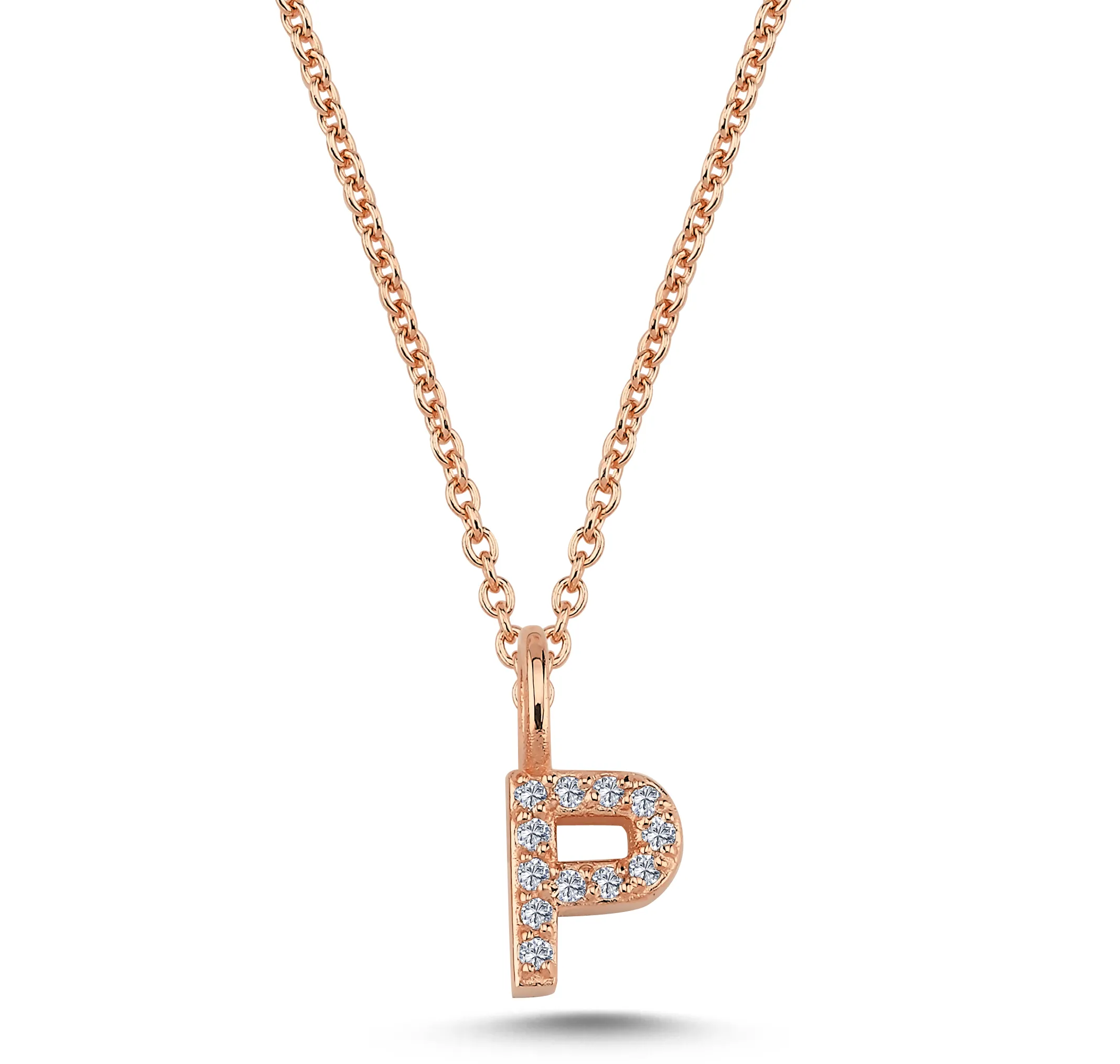 Nuran Bogstav vedhæng &quot;P&quot; med pavé V2201-P 0060