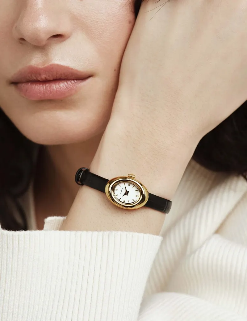 Mockberg Belle Oval Petite Leather Gold MB1412