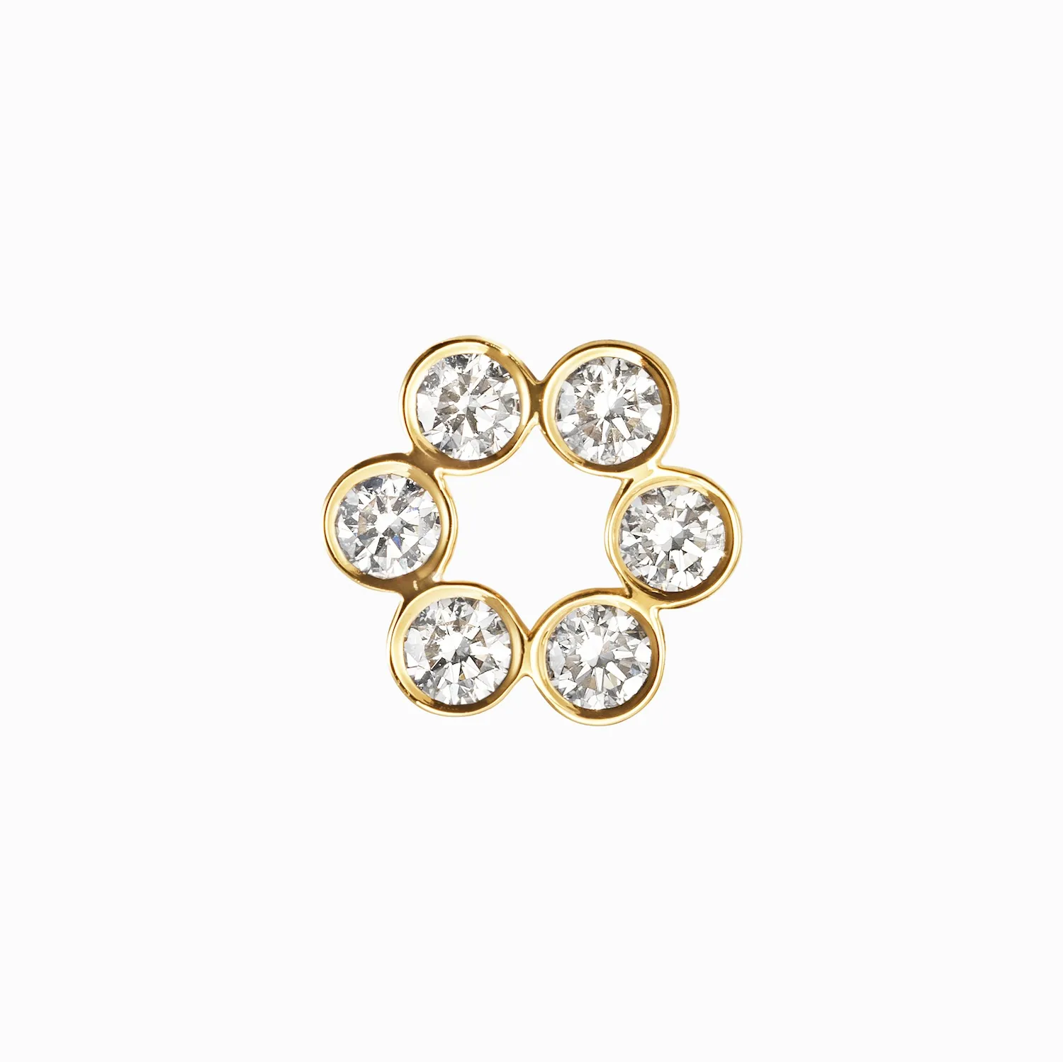 Sophie Bille Brahe Petite Luna Diamant Ørering EA25_ROUNDST_WH