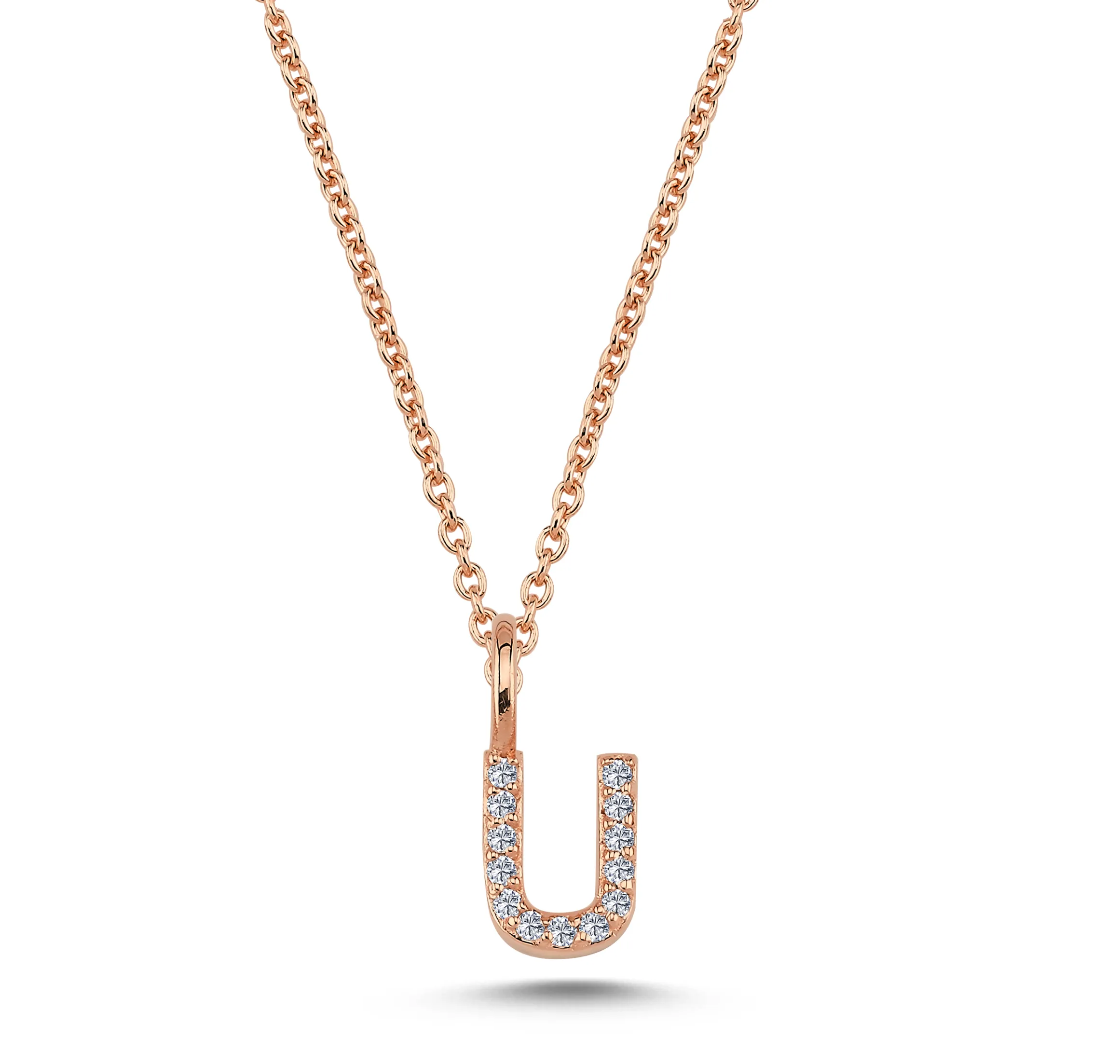 Nuran Bogstav vedhæng &quot;U&quot; med pavé V2201-U 0065