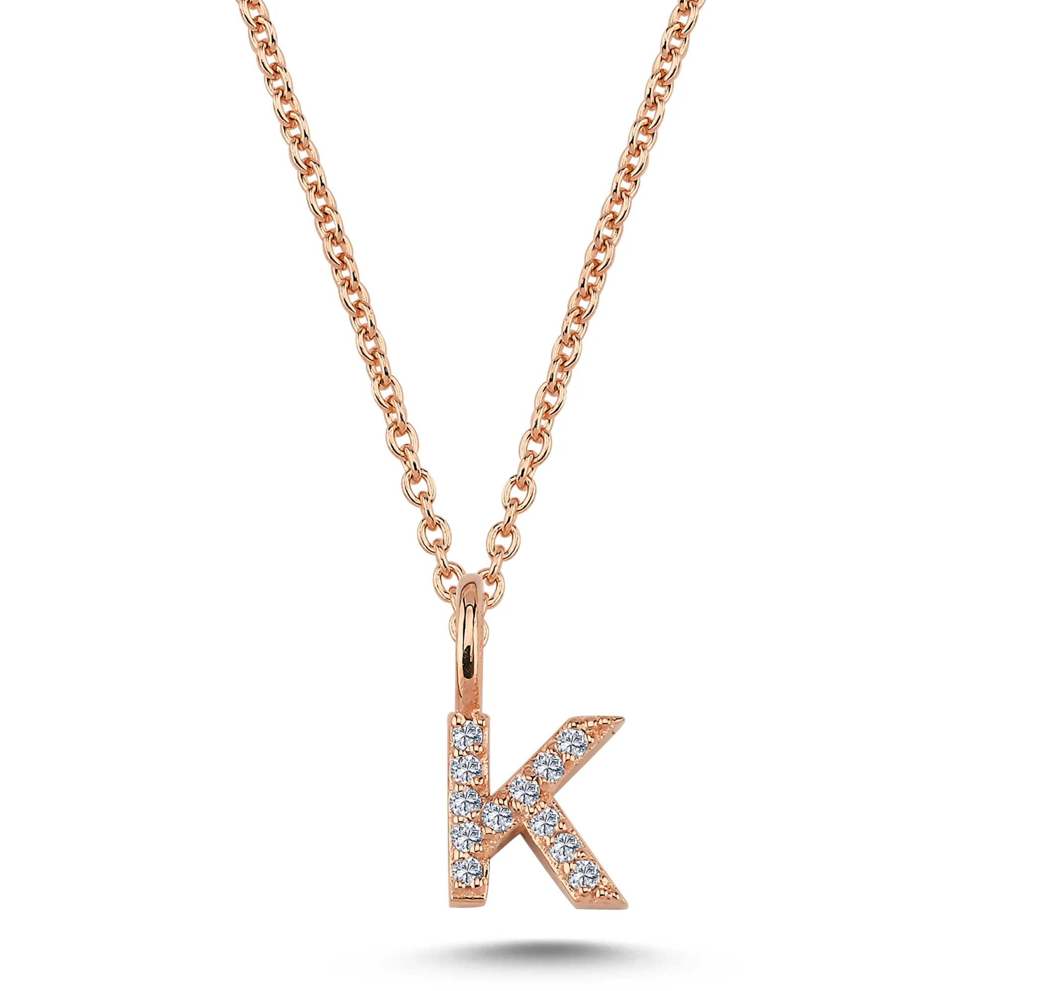 Nuran Bogstav vedhæng &quot;K&quot; med pavé V2201-K 0060