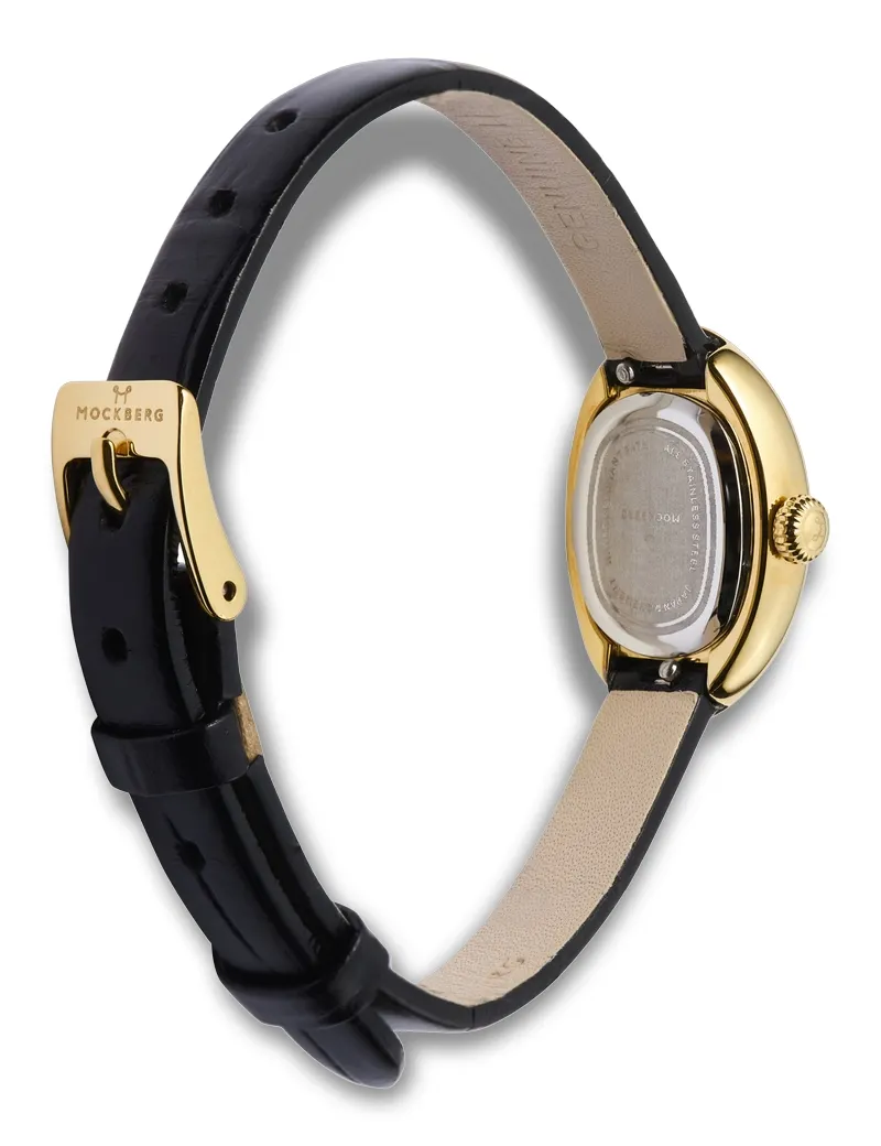 Mockberg Belle Oval Petite Leather Gold MB1412