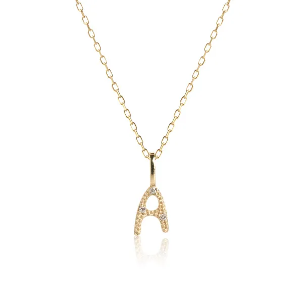 Carré 10-Karat Bogstav Vedhæng m. Champagne Diamant TL 2926