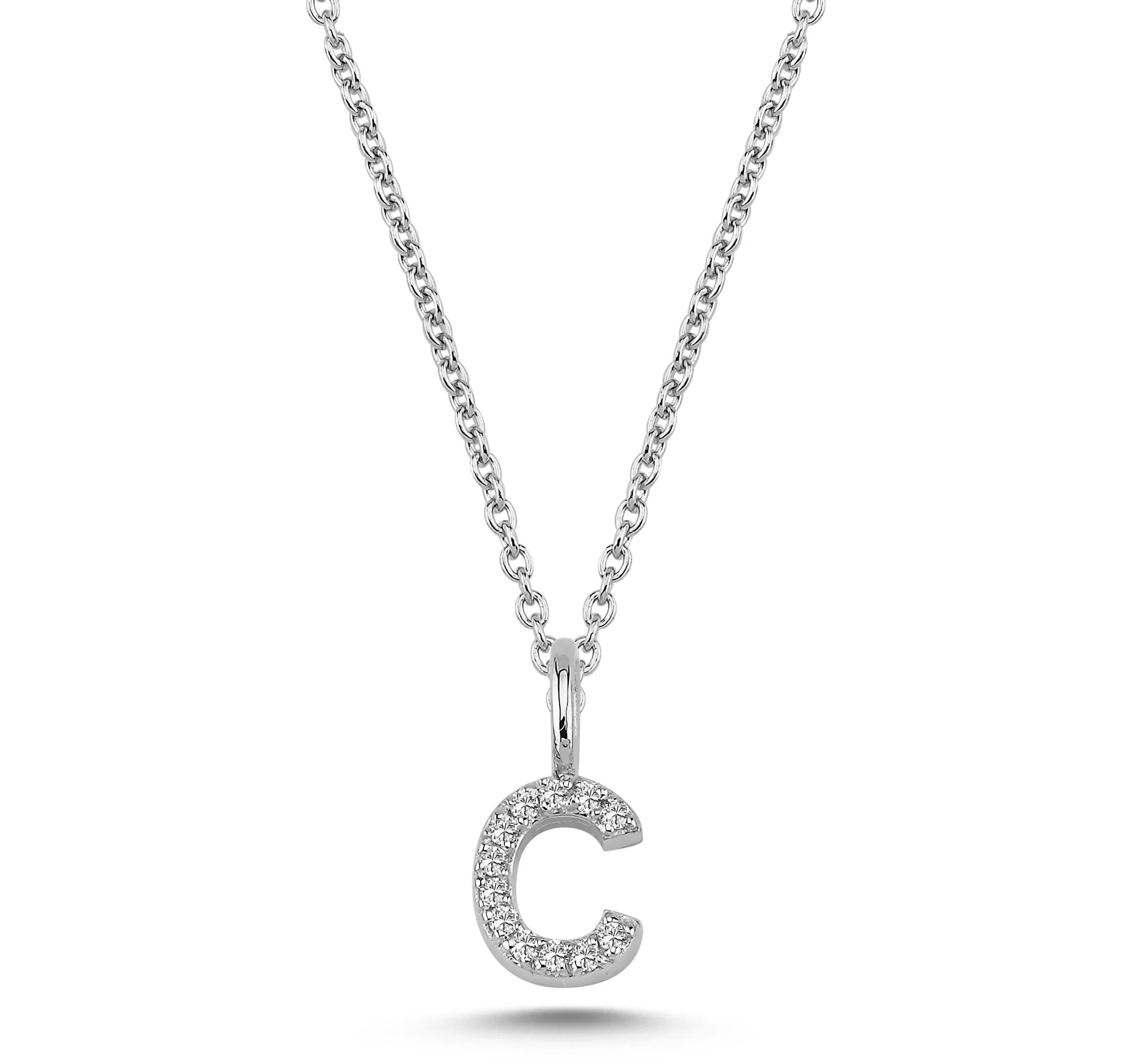 Nuran Bogstav vedhæng &quot;C&quot; med pavé V2201-C 0060