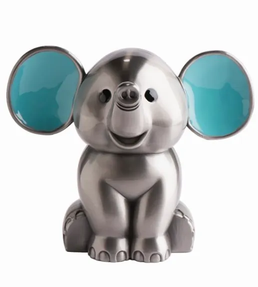 Nordahl Andersen Fortinnet sparebøsse elefant m. blå ører 92015276275