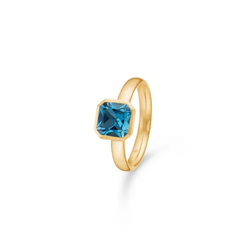 Mads Z 14 kt. Darling Ring Blå Topas 1546061