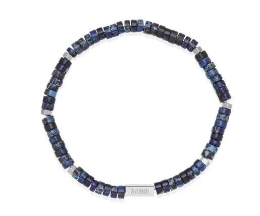 SAMIE armbånd med blå perler x3013swsblue
