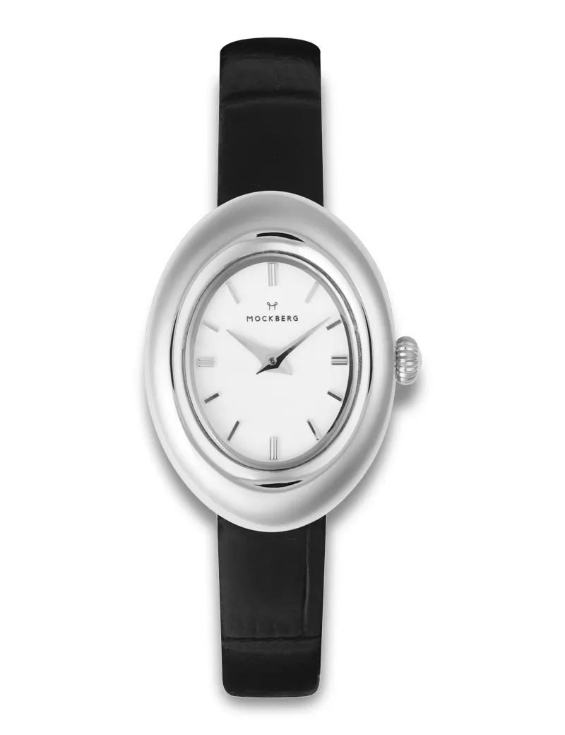 Mockberg Belle Oval Leather Steel MB1415