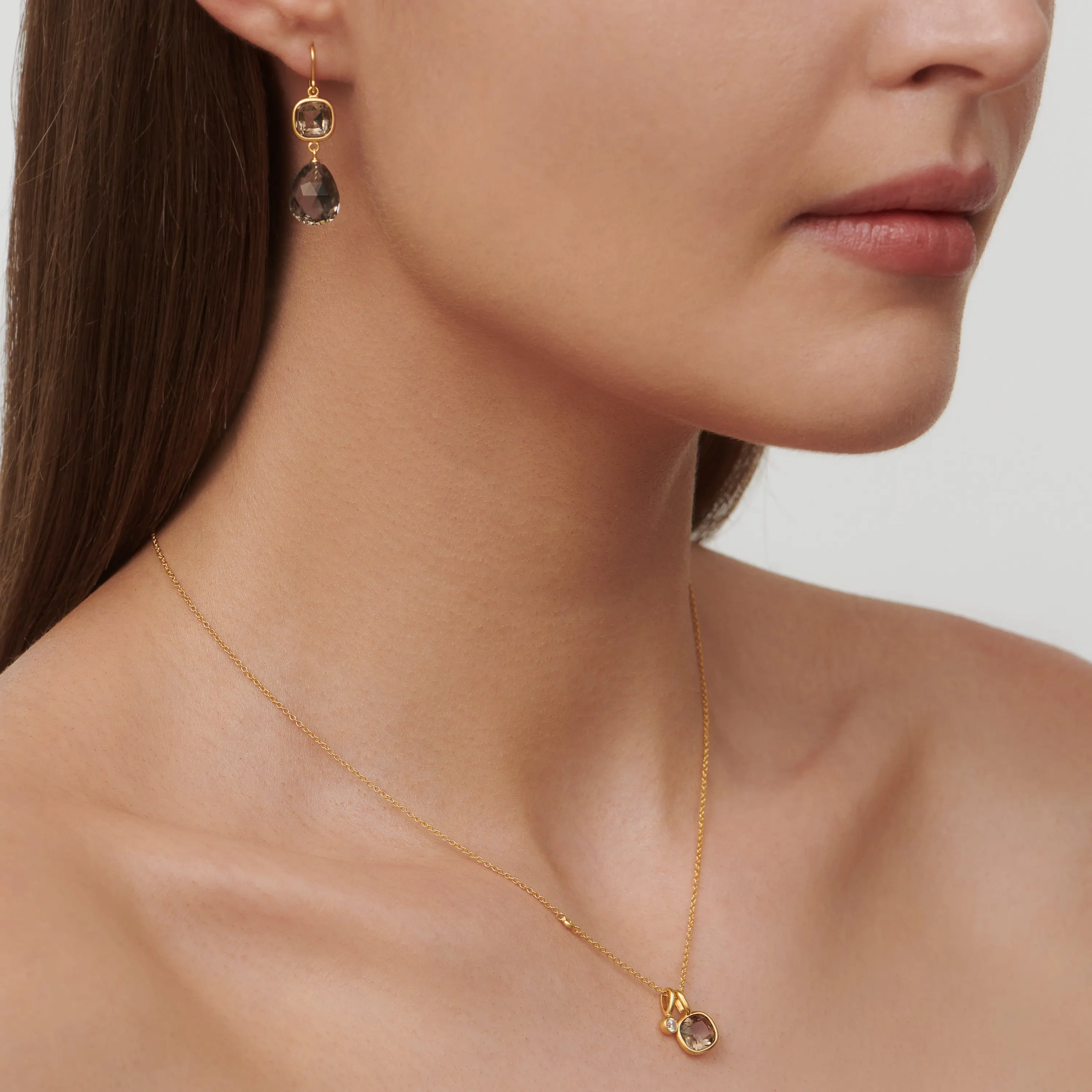 Julie Sandlau Olivia Vedhæng Smokey Forgyldt PD352GDSMCR