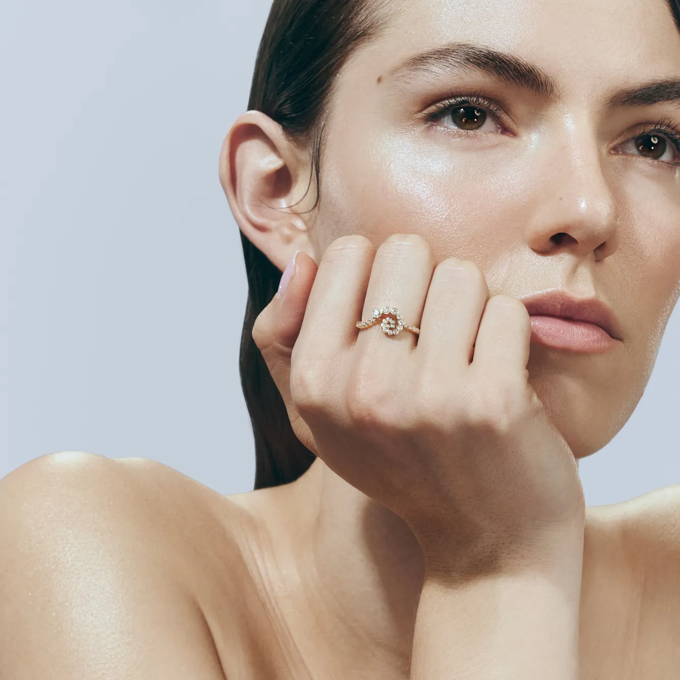 Sophie Bille Brahe Reve Escargot Ring RI26_ESC_ONE_WH