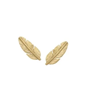 Heiring fjer ørestik mini 14kt guld 75-5-82