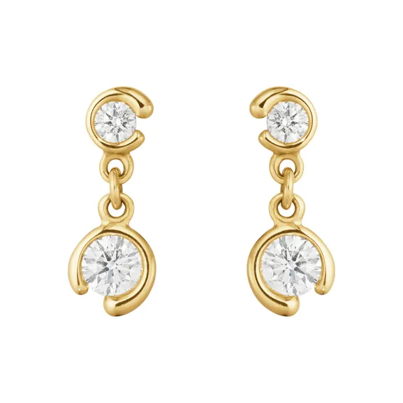 Georg Jensen Mercy Dobbelt Solitaire Øreringe Guld 20001428