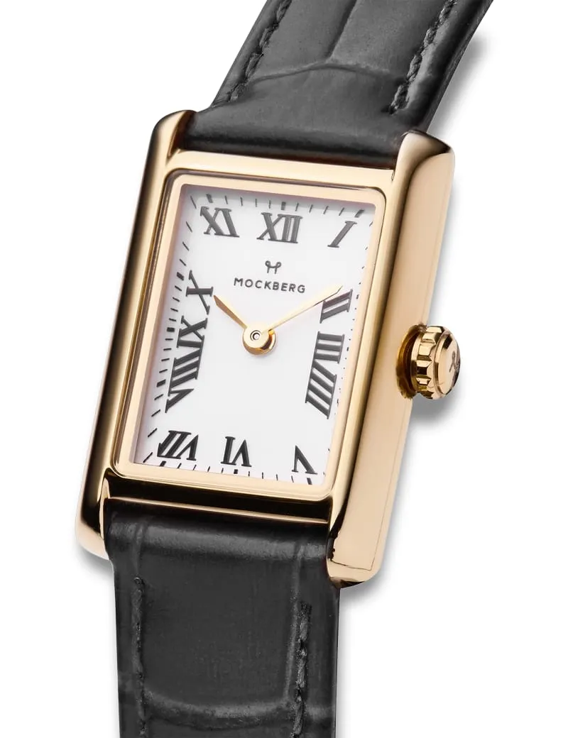 Mockberg Timeless Black Leather Gold MB0245